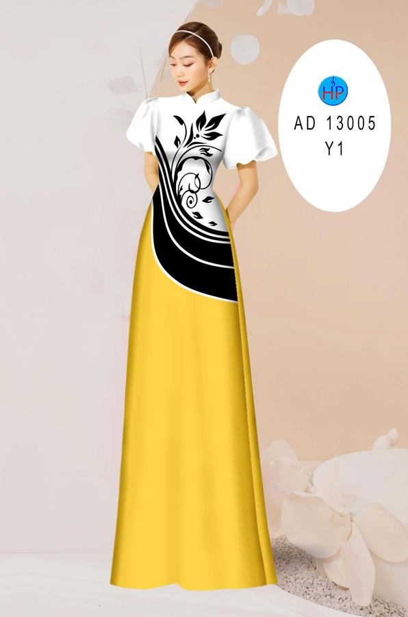 Vải Áo Dài Hoa In 3D AD 13005 7
